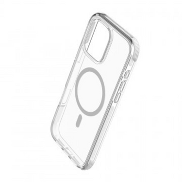 iPhone 16 Pro Max Transparent Drop Protection Case Cover: Enhanced Guard for Screen and Camera, MagSafe Compatibility - Clear Grey